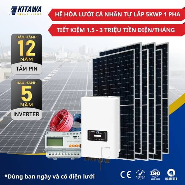 Combo hoà lưới 5kWp 1 pha